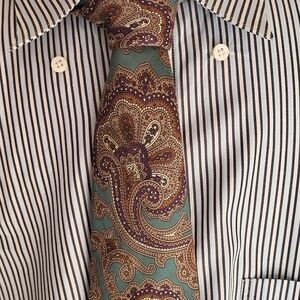 Christian Dior Monsieur 100% Silk Paisley Print Tie Made in USA Italian Woven